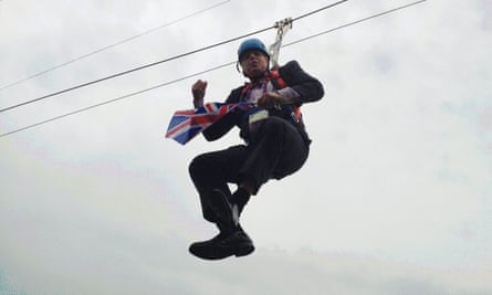 Boris Johnson hangs from that zip wire in 2012