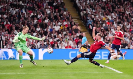 Czechia's Vladimir Coufal scores an own goal to gift England the lead.