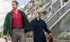 Florence Pugh, right, as Charlie, with Alexander Skarsgård in the TV adaptation of The Little Drummer Girl.