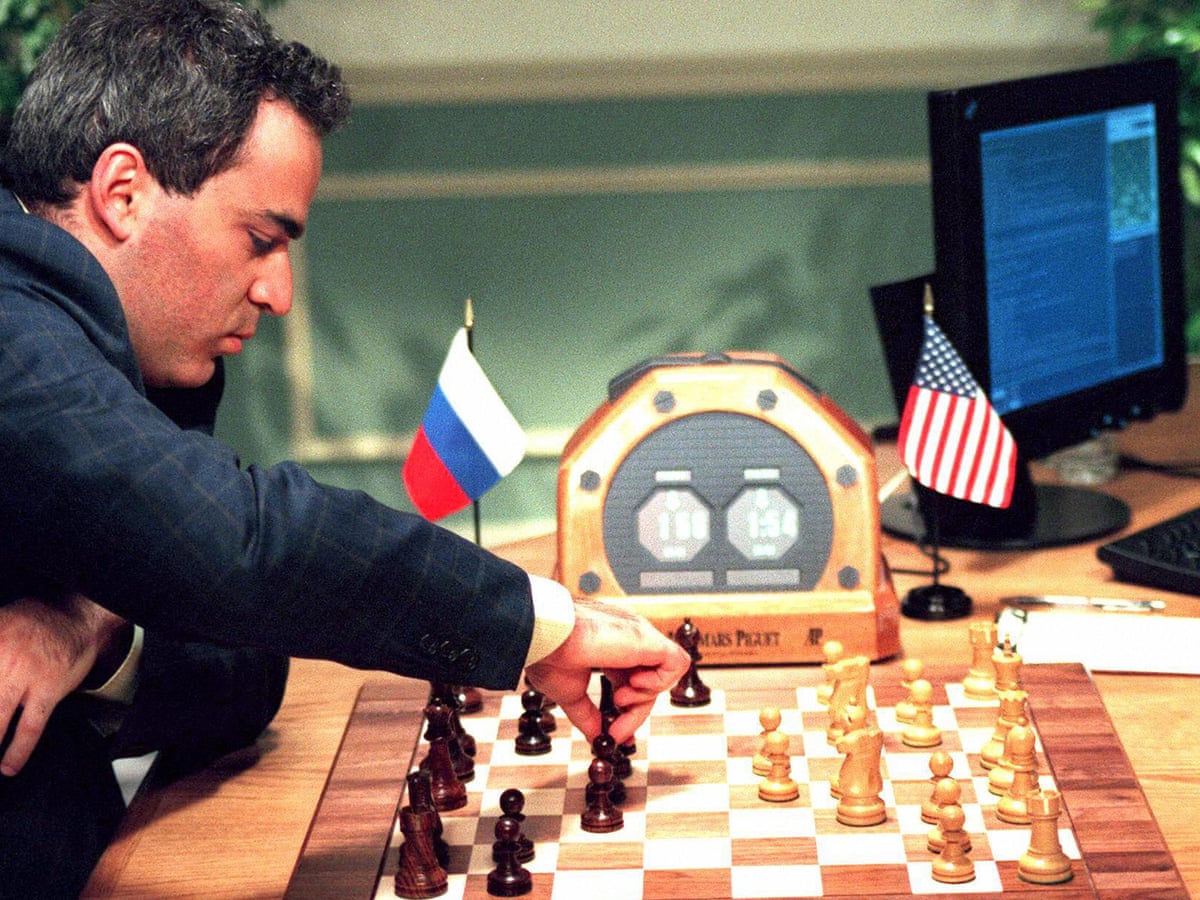 Garry Kasparov in action during match vs the IBM supercomputer Deep News  Photo - Getty Images