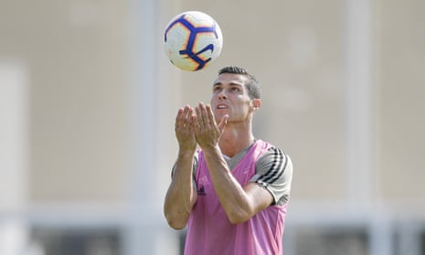 Ronaldo during a Juventus training session.