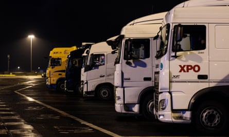 There is no economic case for Brexit, says Johnson … lorries at Dover port.