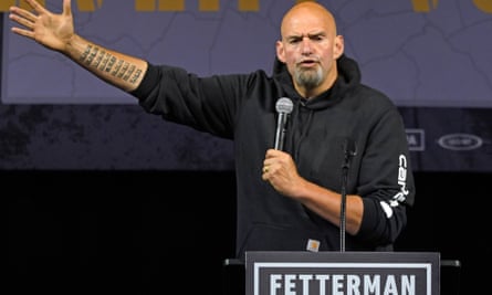 Republican candidate Dr Oz’s aide said John Fetterman, pictured, would not have suffered had he ‘ever eaten a vegetable in his life’