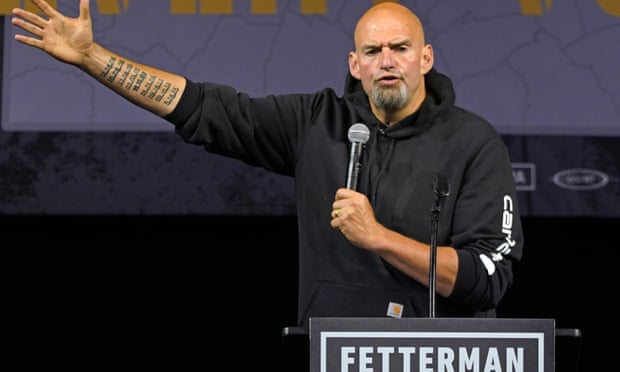 The aide to Republican candidate Dr.  Oz said John Fetterman, pictured, would not have suffered if he had 'eat a vegetable at some point in his life'