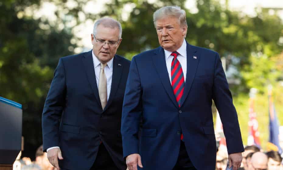 Scott Morrison with Donald Trump at the White House in September.
