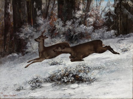 The Ruse, Roe Deer Hunting Episode (Franche-Comté), 1866 by Gustave Courbet.