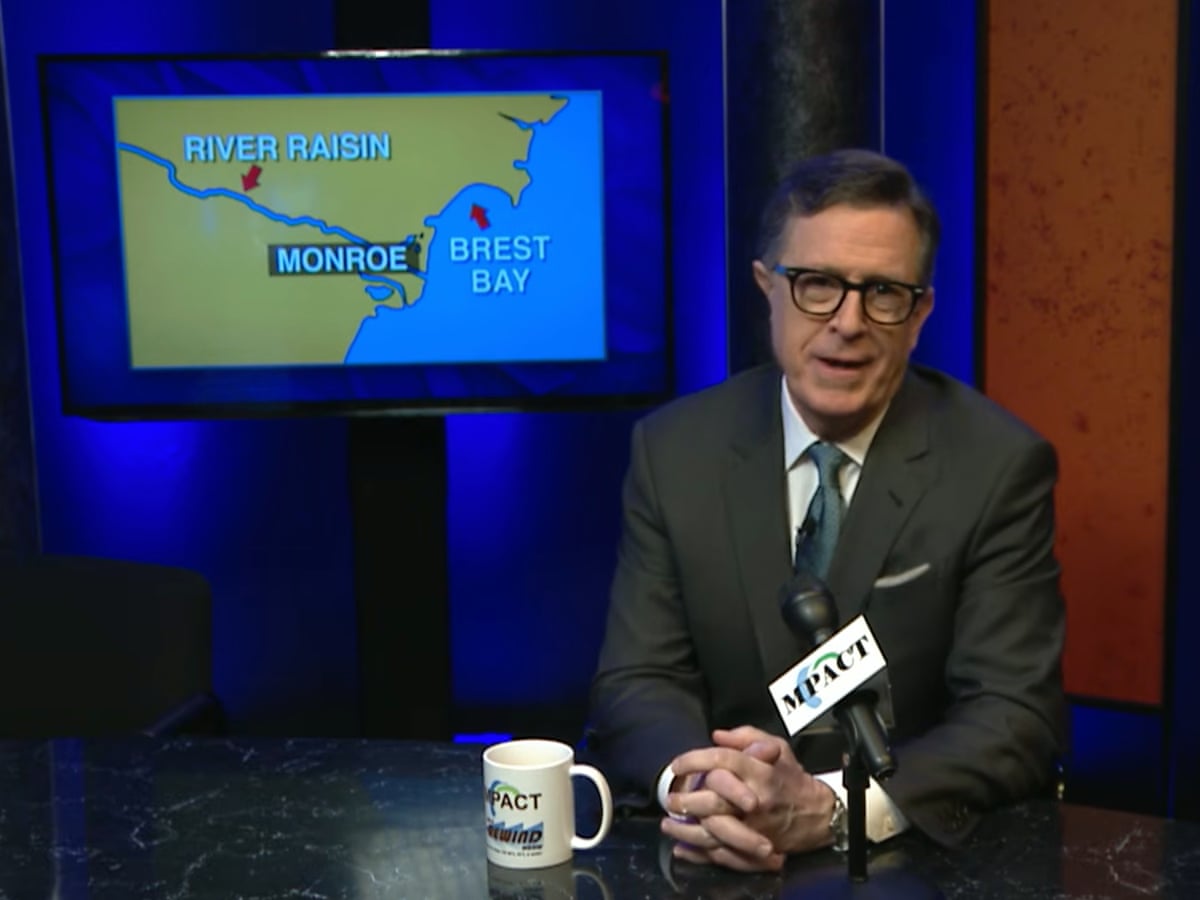 Stephen Colbert hosts Michigan public access show day after last appearance on Late Show | Stephen Colbert | The Guardian