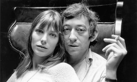 Jane Birkin and Serge Gainsbourg look at the camera