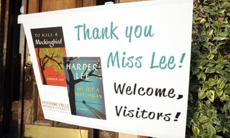 A sign welcomes fans to Monroeville, Alabama, the real-life model for Harper Lee’s Maycomb.