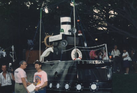 The S.S. Tiresias, Tiresias House transgender float in the Sydney Gay Mardi Gras Parade, 1988.
