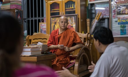 A Buddhist husband and wife talk with Wirathu and ask for his help to arrest a Muslim man who had a relationship with their daughter who allegedly tried to convert her to Islam.