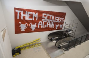 Fans’ banners also adorn the walls