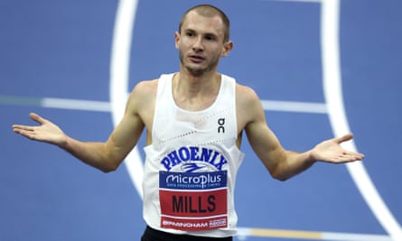 George Mills post-race in 2024