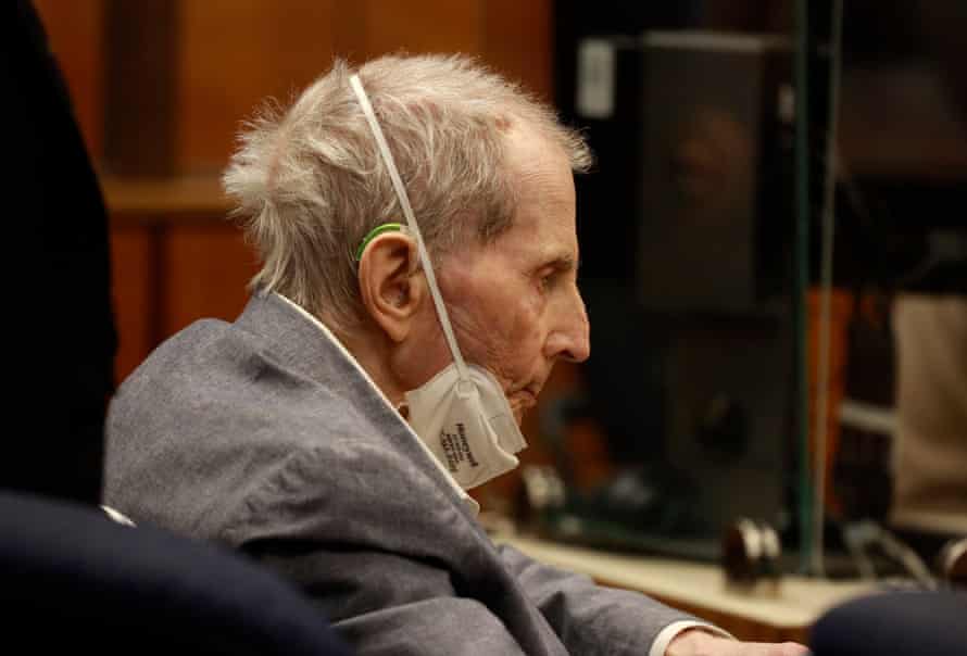 Robert Durst attends the closing arguments in his murder trial on 8 September.