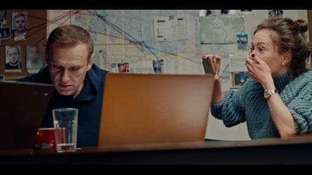 Alexei Navalny adn Maria Pevchikh in the film Navalny