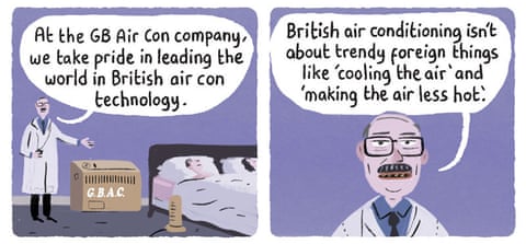 Stephen Collins cartoon on air conditioning, panel 2