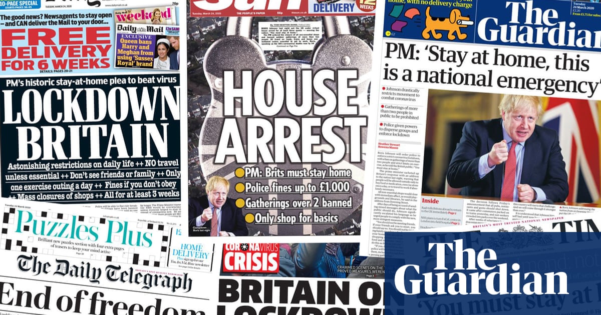A national emergency: what the papers say about the UKs coronavirus lockdown