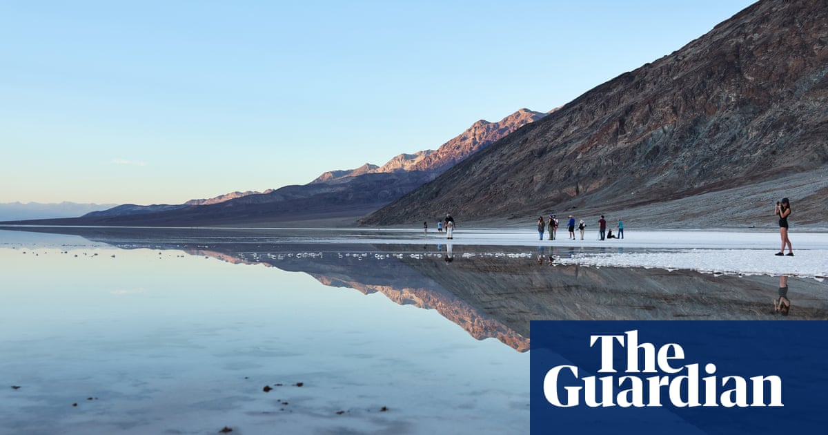 Death Valley visitors delight in rare ephemeral lakes left behind by storm