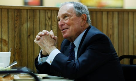 Michael Bloomberg speaking in Arkansas after adding his name to the state’s Democratic primary ballot.