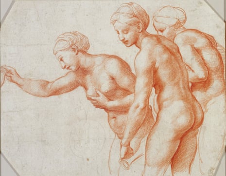 The passionate reality … Study for the Three Graces, circa 1517–18, Raphael.