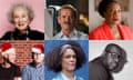 Top L-R: Margaret Atwood, Chris Hadfield, Tarana Burke; Bottom L-R: Max Rushden and Barry Glendenning, Bernardine Evaristo, Steve McQueen