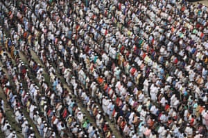 Bangladeshis offer funeral prayer for Awami League leader Sheikh Fazlul Karim Selim’s grandson Zayan Chowdhury, who was killed in one of Easter Sunday blasts.