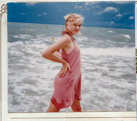 Virginia Roberts Giuffre on a beach as a teenager
