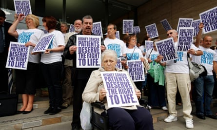 Campaigners protest outside the National Institute for Health and Care Excellence