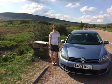 Jon’s wife and the Golf in the Scottish Highlands in 2018