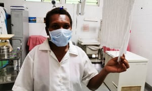 A nurse from Warangoi clinic in East New Britain Province, Papua New Guinea.