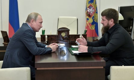 Vladimir Putin and Ramzan Kadyrov.
