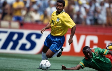 Romário in action for Brazil at the 1994 World Cup.
