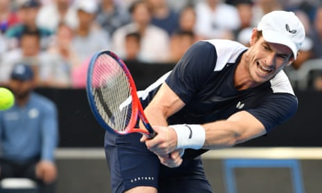 Andy Murray plays a shot during his first-round defeat to Roberto Bautista Agut at the Australian Open, his last competitive appearance before undergoing hip surgery.
