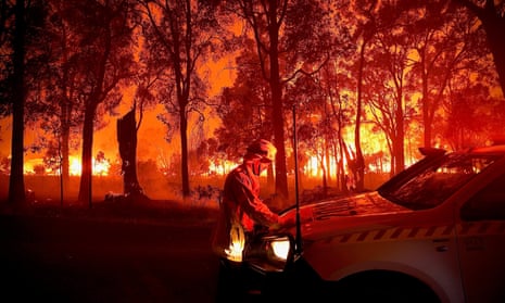 A bushfire at Bridgetown, Western Australia, earlier this year.