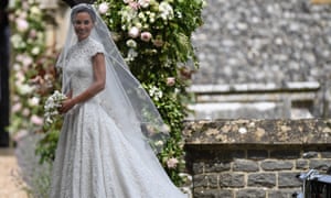 Pippa Middleton arrives for her wedding to James Matthews at St Mark’s church in Englefield.