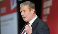 Keir Starmer at Labour’s business event on Thursday in London.