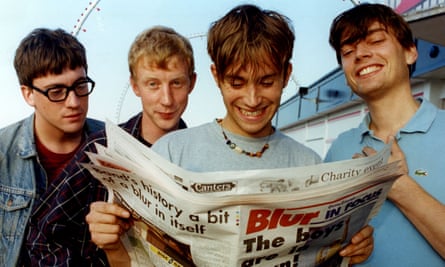 Blur in 1995, from left: Graham Coxon, Rowntree, Damon Albarn and Alex James.