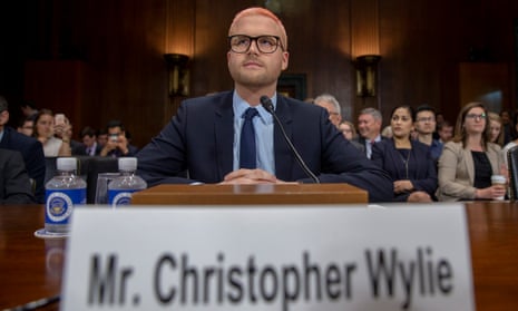Cambridge Analytica whistleblower Christopher Wylie testifies before the Senate judiciary committee in Washington DC Wednesday.