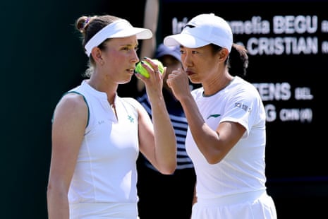 Elise Mertens and Zhang Shuai.