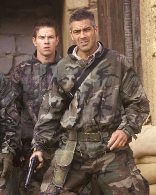 Stuck in the Middle East with you … Wahlberg and George Clooney in Three Kings.