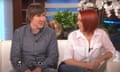 Keir Johnston and his wife, Grace, on the The Ellen DeGeneres Show in 2015.