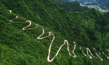 ‘elusive, circuitous, and sometimes rather boring’ … a winding road near Chongqing, China.