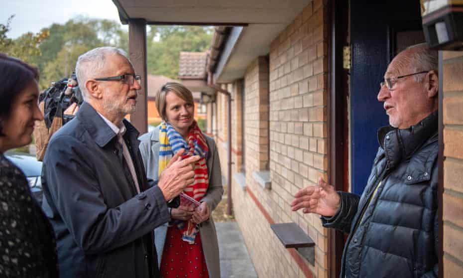 Jeremy Corbyn in Milton Keynes during the 2019 election.