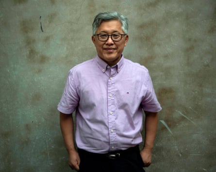 Jin Mingri, head pastor of the Zion church, posing in Beijing days after authorities shut down one of China’s largest underground” Protestant churches in 2018.