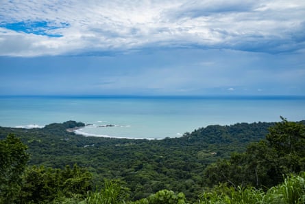 View of the ocean from El Dominical … Costa Rica’s ocean territory is 10 times larger than its continental territory.