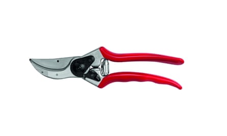 Red-handled secateurs
