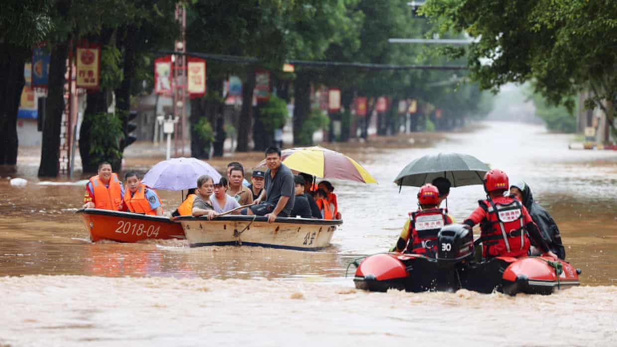 Typhoon Narra floods cities in China’s Guangxi region – video