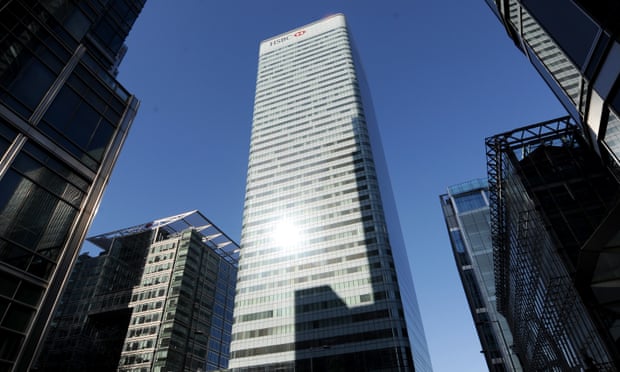 HSBC’s building in Canary Wharf, London.