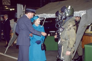 Germany, 1990: the Queen visits a military base in Laarbruch.
