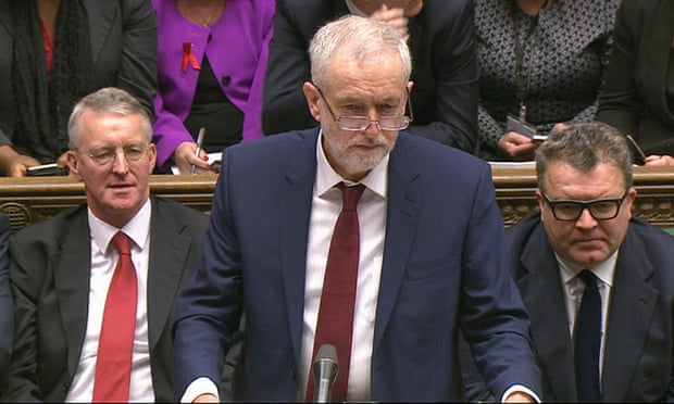 Labour leader Jeremy Corbyn at the House of Commons debate on extending airstrikes to Syria.